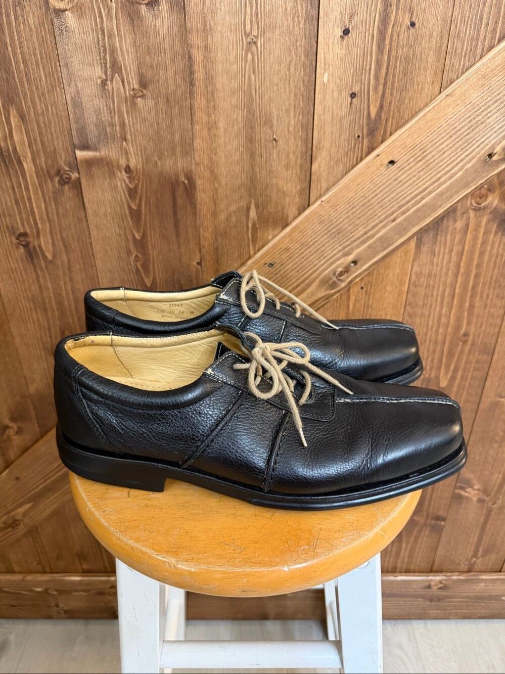 Sandro Men’s Black Leather Lace-Up Dress Shoes Size 11D